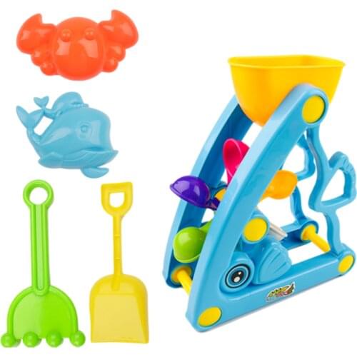 Beach Toys For Kids Play Water Toys Sand Box Set Kit Sand Table Sand Bucket Summer Toys for Beach Play Sand Water Game Play Cart