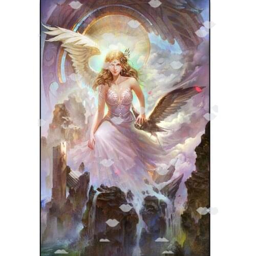 Full Diamond Embroidery Angel woman Diy Diamond Painting Cross Stitch Needlework Square round Diamond Mosaic Pattern Home Decor