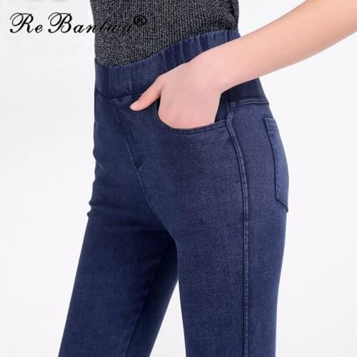 Plus size M-6XL Punk Denim Leggins New Style Jeans Leggins Autumn Sexy Leggings Women Torn Ripped Hole Ninth Pants Women Clothin