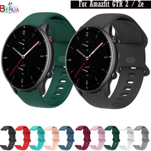 Silicone band For Amazfit GTR 2 2e/ GTS 2 Mini/GTR 42mm/47mm / Stratos 2/3 Sport Watch Bracelet Amazfit bip Lite strap 20mm/22mm