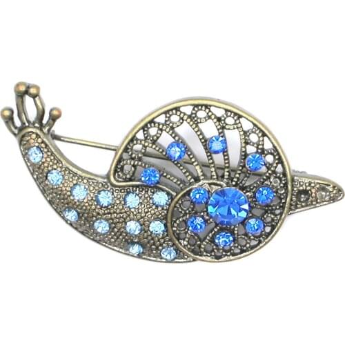 Wholesale of retail Snail Rhinestones Brooches Pins Fashion Jewelry gift Brooch pin Dress Accessories Gifts
