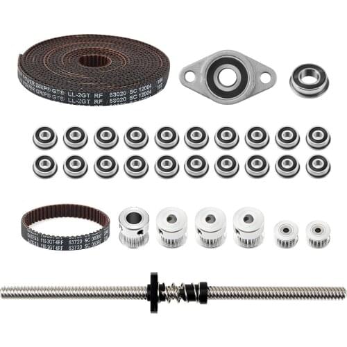 VORON 0 Set GT2 LL-2GT RF Open Timing Belt 2GT 20T 16T Pulley 110-2GT Shaft Bearing F688 F623 KFL08 T8X8 Lead Screw Nut
