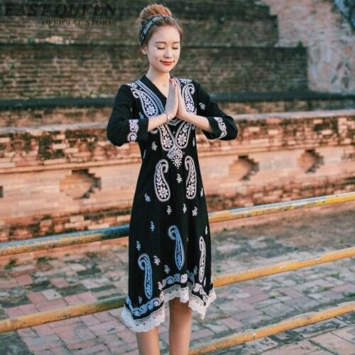 Women Boho chic mexican dress hippie ethnic style dress clothing bohemian holiday beach female sexy dresses DD1051 Y