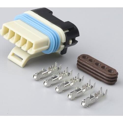 100 Sets 5 Pin Auto EGR Valve Cable Connector Waterproof Female Plug Sockets