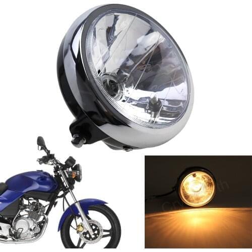 7" Round Motorcycle Headlight Headlamp Lighting Head Lamp For Yamaha YBR125 YBR 125 2002-2013 03 04 05 06 07 08 09 10 11 12 13