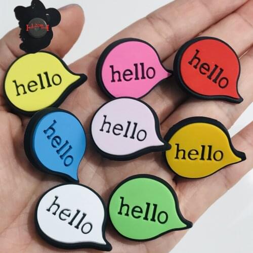8PCS PVC Colorful Lovely Dialog Cartoon Fridge Magnets Hello Refrigerator Magnetic Sticker Boys Girls Gift Office Supplies Note