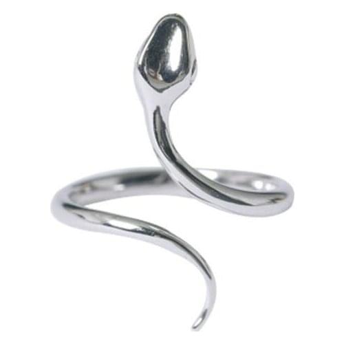 925 Sterling Silver Snake Adjustable Ring Women Men A3169