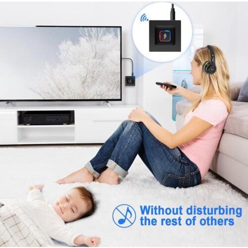 Bluetooth4.2 Audio Adapter Low Latency RCA Audio Receiver 1122Mbps for Music