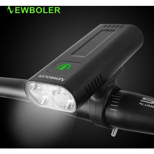 NEWBOLER 5200mAh Bicycle Light USB Rechargeable Bike Headlight LED Taillight Powerful Flashlight Cycling Lamp Bike Accessories