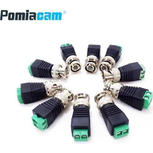 B-G2 5pcs/10pcs optional Coaxial Coax CAT5 BNC Male Connector For CCTV Camera Security System Surveillance camera Accessories