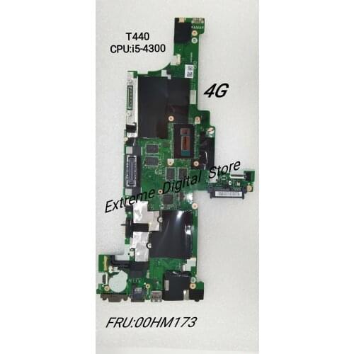 Motherboard for Lenovo T440(NM-A102) thinkPad NOK、i5-4300、4G、AMT、TPM、Lapto Original motherboard 100% fully test
