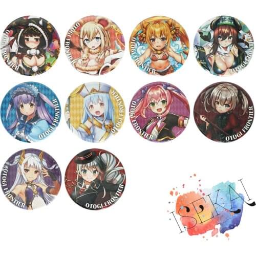 Otogi Frontier Game Badge Twenty Faces Medousa Messolem Judy Charles Schafer Dorothy Tinker Bell Vermelho Metal Badge Brooch Pin