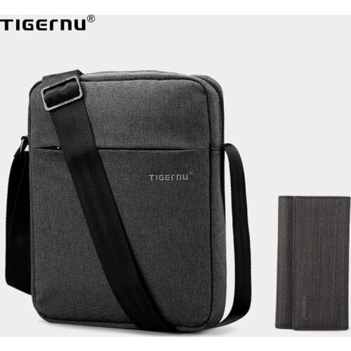 Tigernu Shoulder Bag Set for Men Splashproof with Wallet Crossobody Messenger Bags Purse for Teen Boys Shockproof Sling Bag