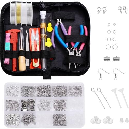 1PCS Bracelet Necklace Alloy Accessories Jewelry Set Jewelry Making Tools OpenJump Ring Earring Hook Making Supplies Kit