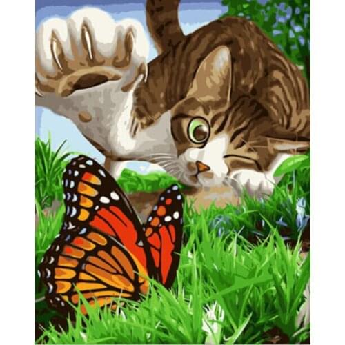 DRAWJOY Framed Picture Painting & Calligraphy Of Animal DIY Painting By Numbers Coloring By Numbers 40*50cm
