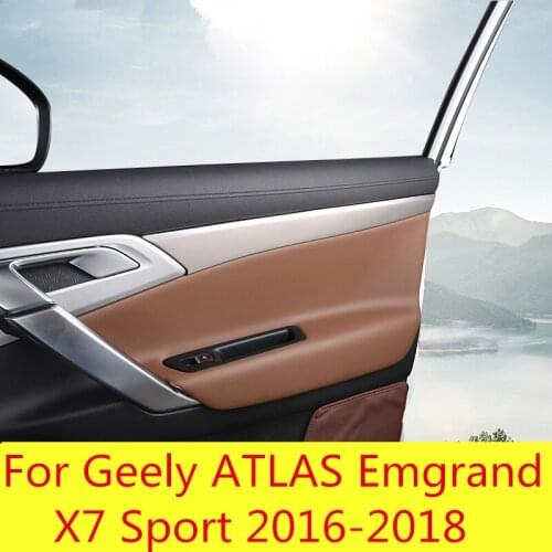 Stainless steel Car door interior door trim strip decoration car Accessories For Geely ATLAS Emgrand X7 Sport 2016-2018