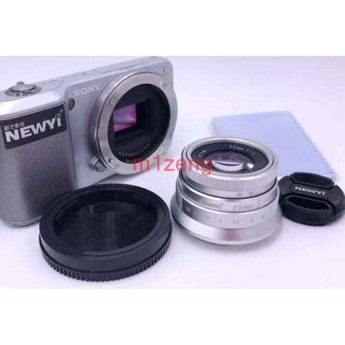 35mm F1.6 APS-C Movie Manual Focus MF Prime Lens for Sony a7r3 a9 A6500 fuji xt30 xe3 xa5 m43 em1 em5 gh5 gf7 canon eosm camera