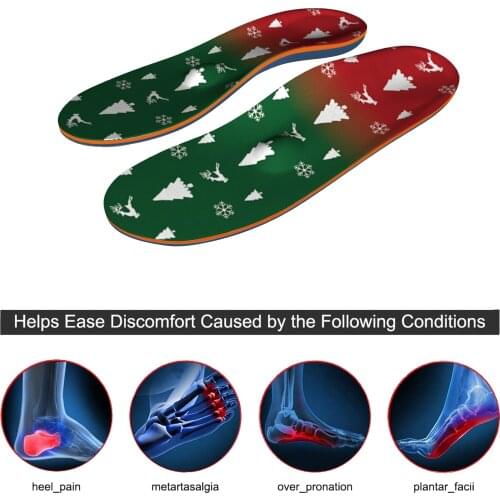 Tree Pattern Original length Foot Pain High Arch Support Insoles for Women and Men flat feet Orthotic Inserts iFitna