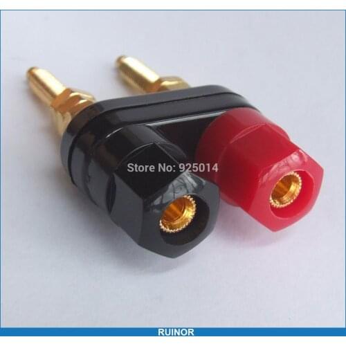 2 PCS Gold-plated binding posts terminal for Banana Plug Speaker Power Amplifier