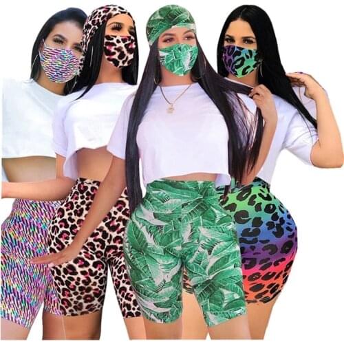 2021 New Women Fitness High Waist Quick Dry Skinny Biker Shorts Pants Leopard Print Tight Short Slim Korean Sport Shorts
