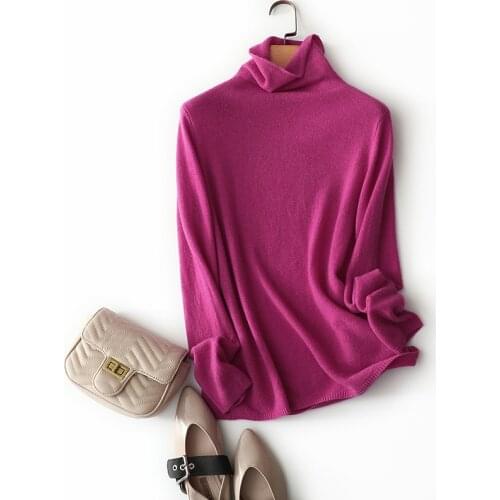 Turtleneck Sweaters Womans High Street Thin 100% Cashmere Winter Fall Women Winter Woman Clothes 2020 2021 Warm Top