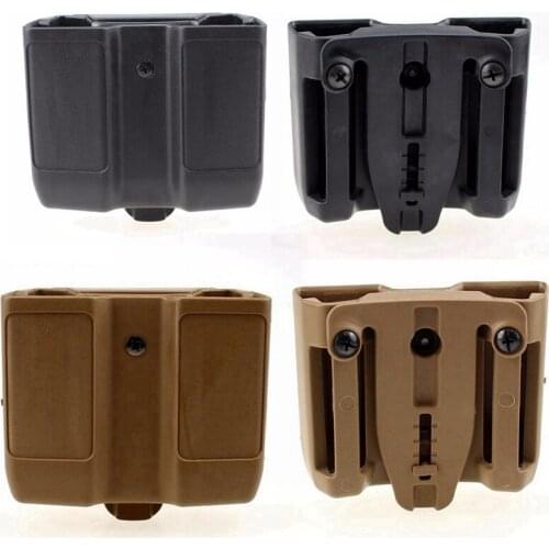 Tactical 9mm Magazine Pouch Quick Draw Double Magazine Pouch Case Stack Duty Belt Matte for GLOCK 17 19