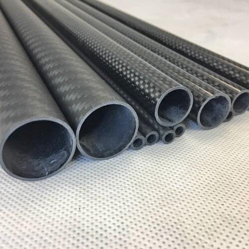 4pcs/lot full carbon tube carbon bars for Quadcopter Arm diy Drone out 6/8/10/12/16/20/22mm length 500mm Carbon Fibre