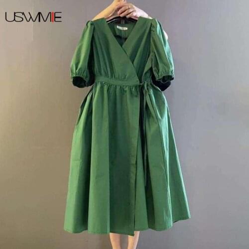 Летние платья с рукавами USWMIE China At AliExpress