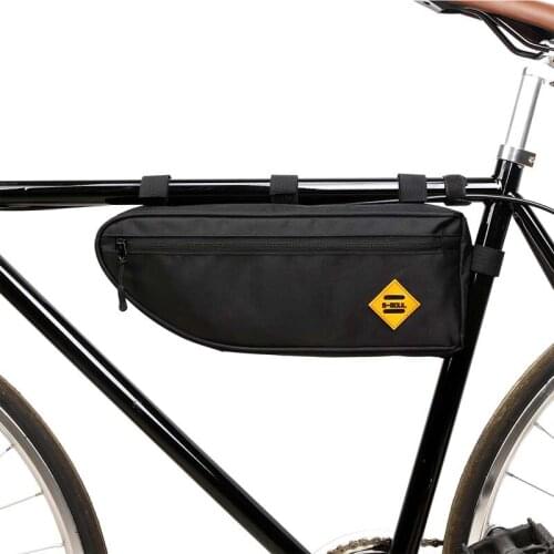 Waterproof Storage Beam Bike Bag,Black Triangle Bicycle Front Frame Bag,Mountain Cycling Water Bottle Pocket Top Tube Bag