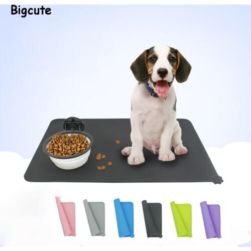 New Waterproof Pet Eat Food Mat for Dog Cat Silicone Pet Food Pad Pet Bowl Drinking Mat Dog Feeding Placemat Easy Washing