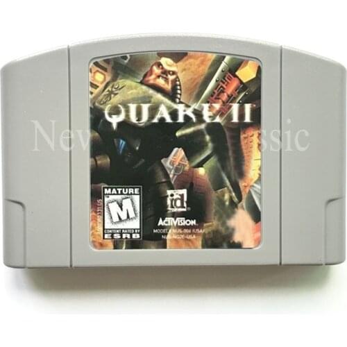Quake II Game English Languae Video Game Cartridge Card for 64 Bit Game Console US NTSC Version
