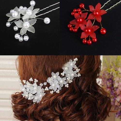 Pearls Hair Combs Headdress Hair Pins Flower Comb Prom Bridal Comb Wedding Hair Accessories Pearl Flower Hairpin Jewelry