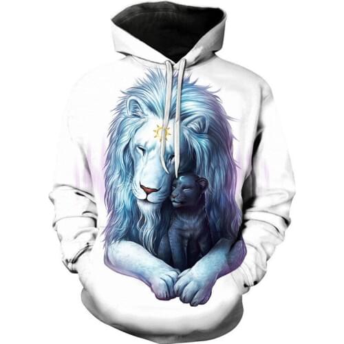 Women Hooded Hoodies 3D Lion Tiger Cat Sweatshirts Long Sleeve Autumn Spring Pullovers Hoodie Streetwear Coat Girls Sweatshirt