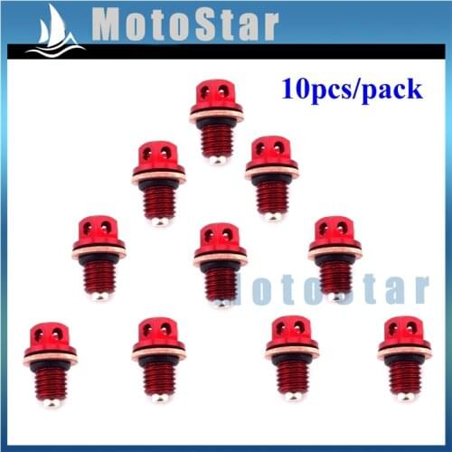 10pcs Engine Oil Magnetic Drain Bolt Plug For Lifan YX Zongshen Loncin Pit Dirt Bike 50cc 90cc 110cc 125cc 140cc 150cc 160cc