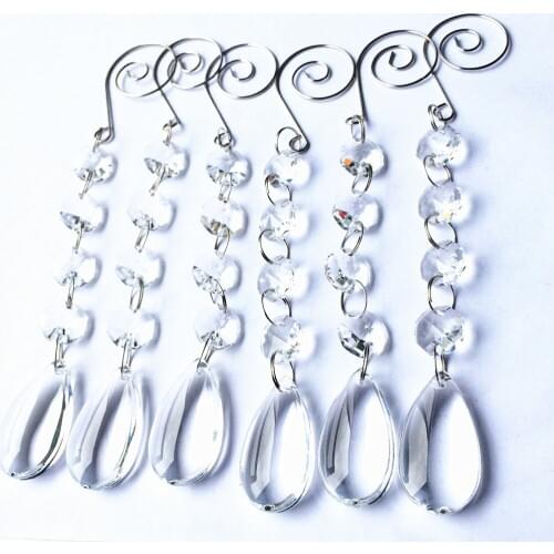 20PCS/lot 170mm Clear Garland Strands Glass Crystal chandelier part accessories,crystal smooth pendant for chandelier decoratio