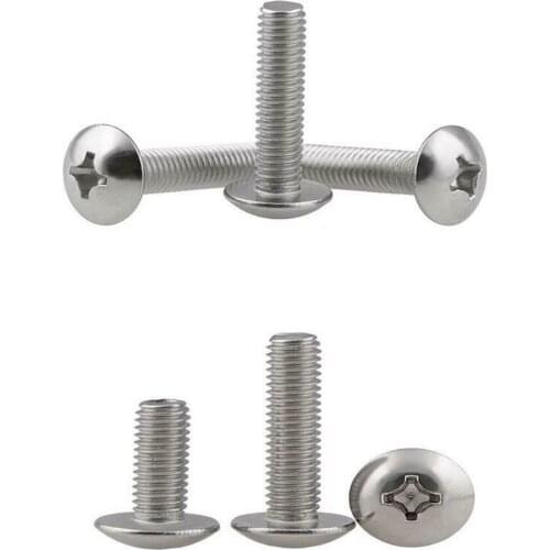 20PCS M2-M3 304 stainless steel cross big flat head screws half round head small screw