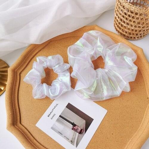 2020 New Sweet Simple Cute Retro Mermaid Large Intestine Trendy Hair Ring for Women Fashion Exquisite Hair Accessories Wholesale