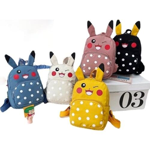 2021 New Child Pokemon School Bags Backpacks Pikachu Kids Bags Travel Bag Teenagers Kid SchoolBag Girls Boys Birthday Gift