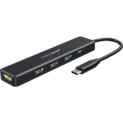 Acasis 6 in 1 Smart Docking Station Type-C HUB USB2.0 USB3.0 SD/TF Card Reader 60W PD Fast Charge Support OTG for Mobile Phone