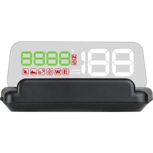 Car Head Up Display HUD Speed Projector Auto Gauge RPM Speedometer Warning Fuel Consumption Temperature Big Clear Font