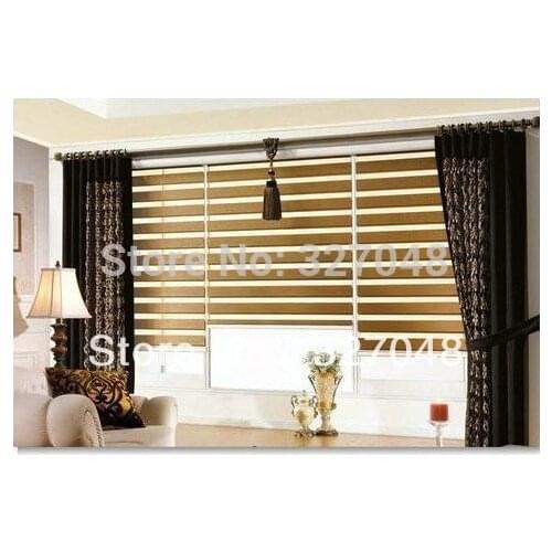 FREE SHIPPING Popular zebra blinds/hanging screen room divide/double-layer roller blinds/curtain fabric curtain window curtain
