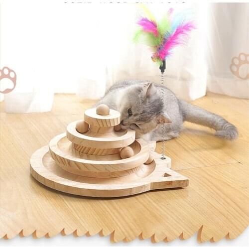 Cat Wood Tracks Toy Interactive Cat Toys Crazy Circle Cat Toy