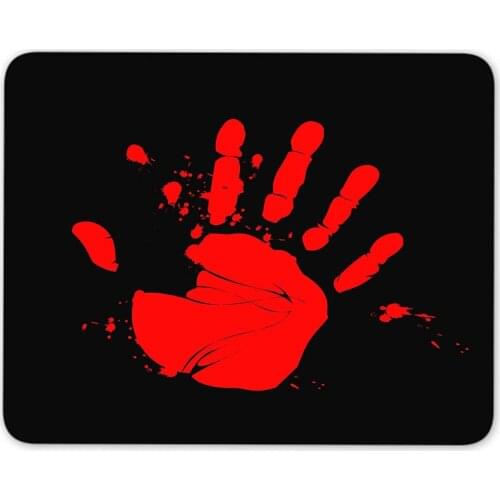 Blood Hand Print Mouse pad-Non-Slip Rubber Mousepad-Applies to Games，Home, School,Office Mouse pad