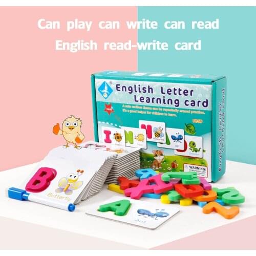 Childrens Puzzle English Letters Words Cognitive Toys Baby Literacy Learning Enlightenment Tear Not Bad Early Education Card