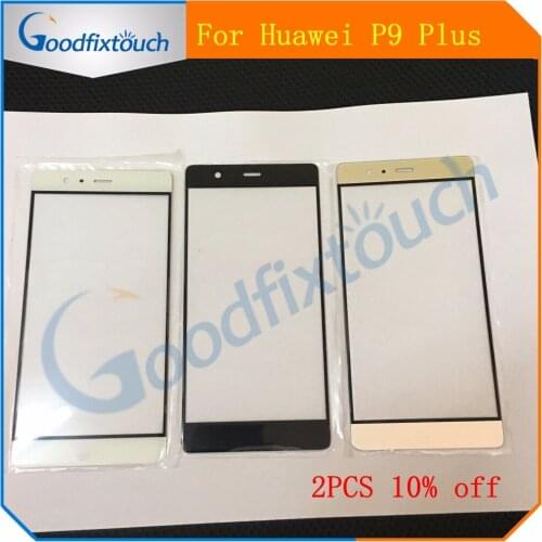 For Huawei P9 Plus Front Screen Outer Glass Touch Outer Cover Panel Lens Replacement Black/White/Gold