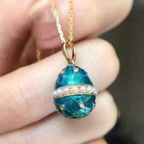 Hot Selling Christmas And Easter Enamel Drops Can Open Pendant Necklaces