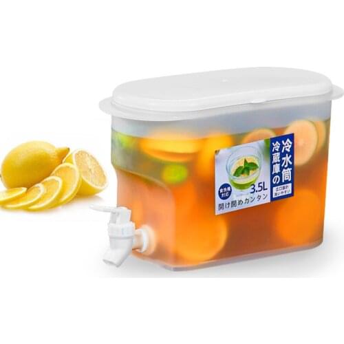 Water Pitcher Jug Lemon Juice Kitchen Refrigerator Drinkware Kettle Pot Beverage Dispenser Home High Capacity 3.5L Ryback