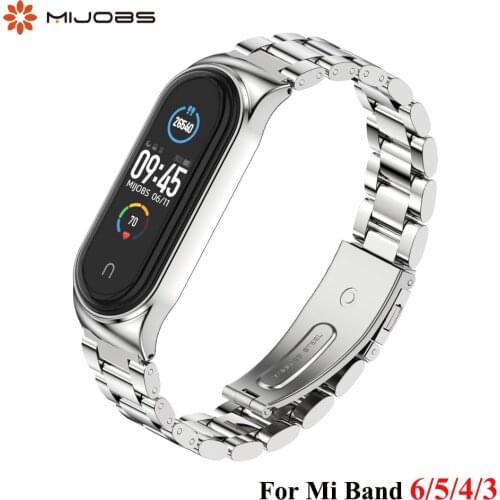 Straps For Mi Band 5 Bracelet Metal Stainless Opaska Mi Band 4 Strap For Xiaomi Mi Band 3 Miband 5 Correa Xiomi Bamd Wristband