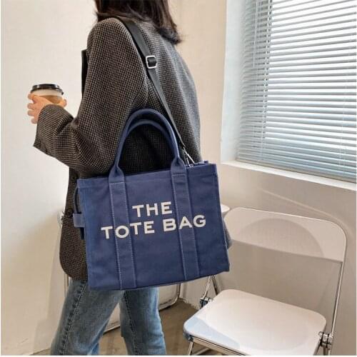 Fashion Letters Canvas Large Tote Women Shoulder Bags Designer Handbags Casual Crossbody Bag Ladies Big Shopper Bag Purses 2021