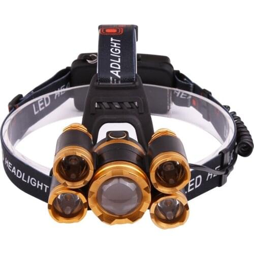 Powerful Led Headlamp Rechargeable Waterproof Hiking Climbing Headlamp Strap Fishing Linterna De Cabeza Outdoor Lighting DE50TD